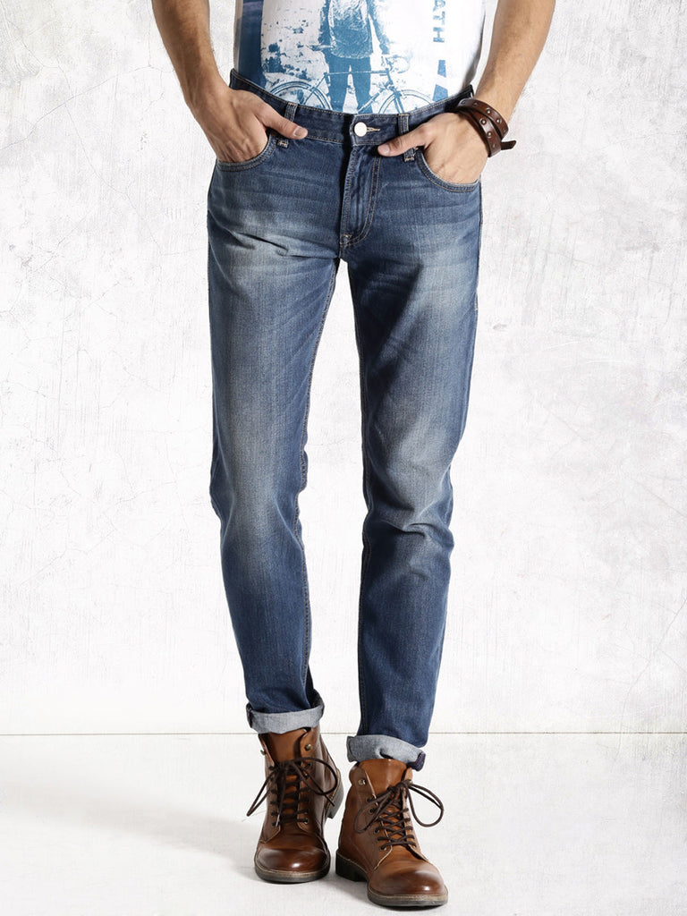 ROADSTER BLUE TAPERED FIT JEANS