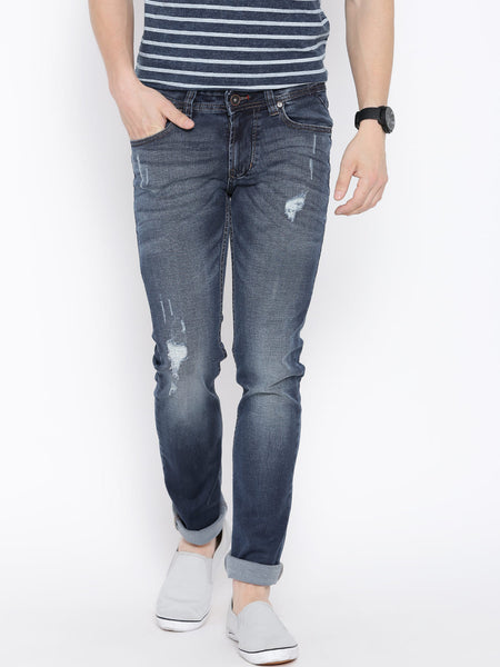 NUMERO UNO NAVY WASHED MORICE FIT JEANS