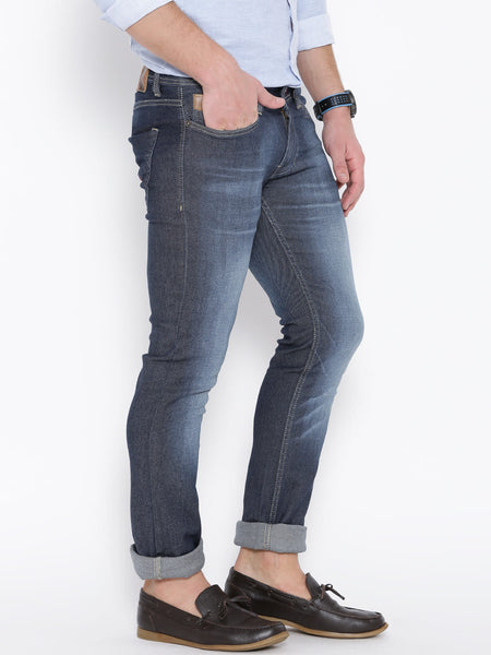 NUMERO UNO NAVY WASHED MORICE FIT JEANS