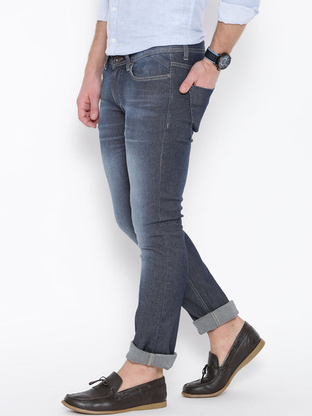 NUMERO UNO NAVY WASHED MORICE FIT JEANS