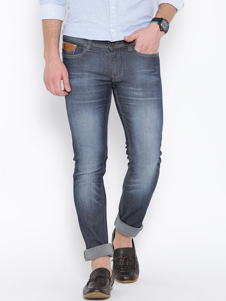 NUMERO UNO NAVY WASHED MORICE FIT JEANS