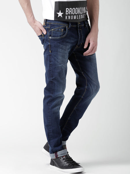 ALCOTT NAVY WASHED JOHNNY SKINNY FIT JEANS