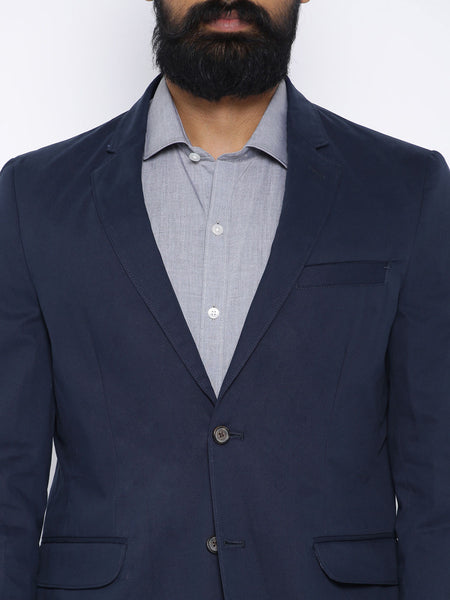 CODE BY LIFESTYLE NAVY SINGLE-BREASTED BLAZER