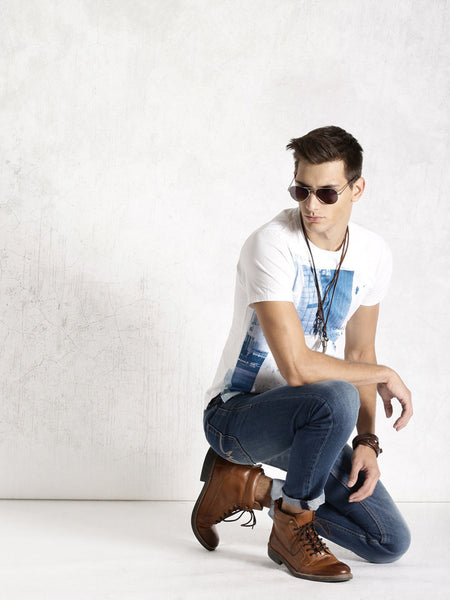 ROADSTER BLUE TAPERED FIT JEANS