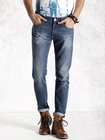 ROADSTER BLUE TAPERED FIT JEANS