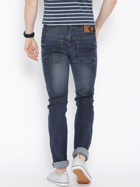 NUMERO UNO NAVY WASHED MORICE FIT JEANS