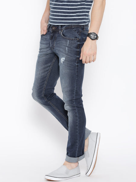 NUMERO UNO NAVY WASHED MORICE FIT JEANS
