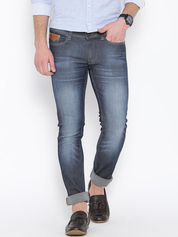 NUMERO UNO NAVY WASHED MORICE FIT JEANS