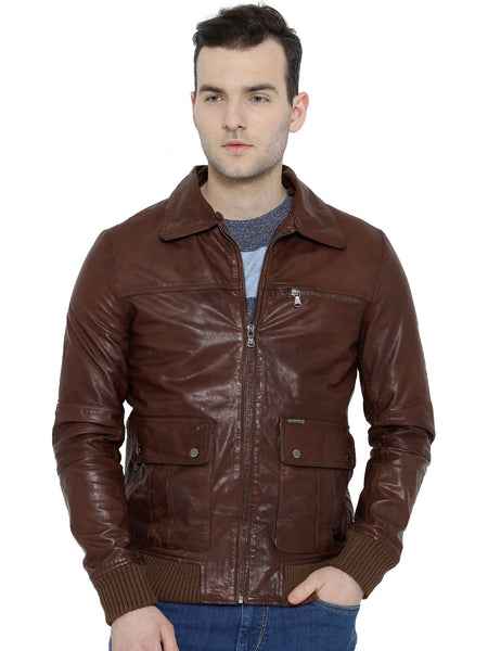 BARESKIN BLACK LEATHER BIKER JACKET WITH DETACHABLE COLLAR