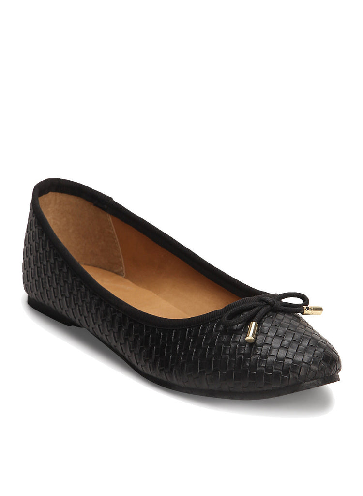BEIGE WEAVED BELLY SHOES