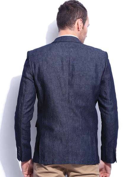 HARVARD MEN BLUE CAMPUS SPORT DENIM BLAZER