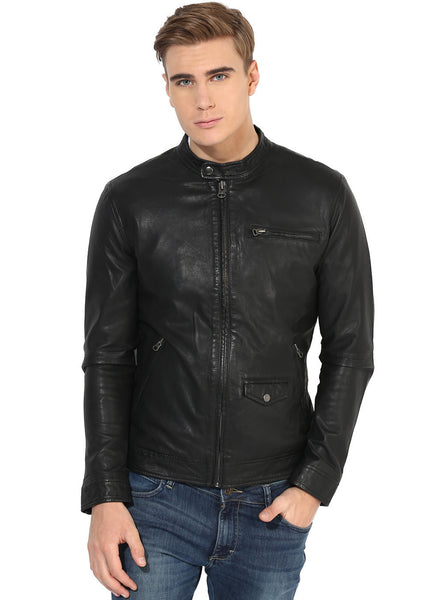 BLACK LEATHER JACKET