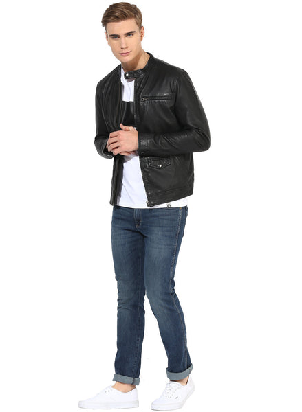 BLACK LEATHER JACKET