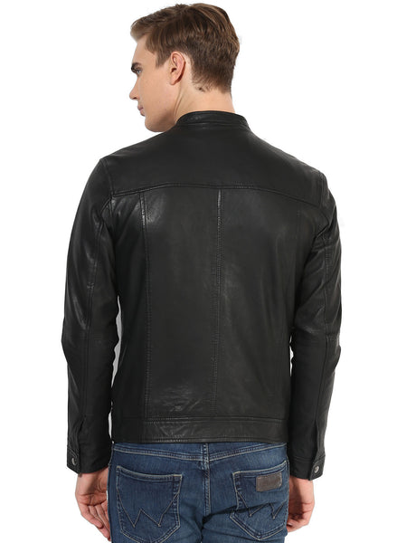BLACK LEATHER JACKET