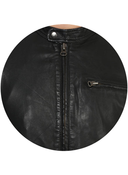 BLACK LEATHER JACKET